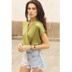 BLUSA SATINADA OLIVE