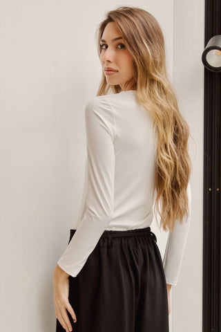TOP BLANCO MANGA LARGA