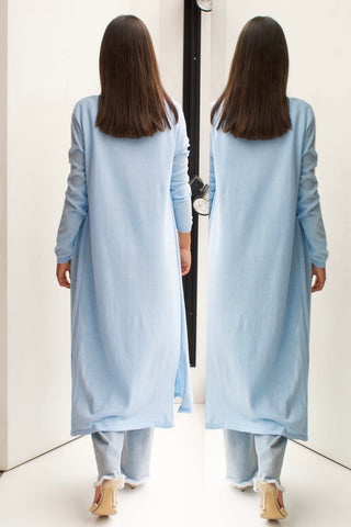 MAXI CHAQUETA BABY BLUE