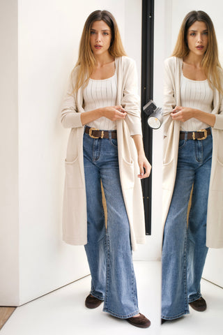 MAXI CHAQUETA ARENA