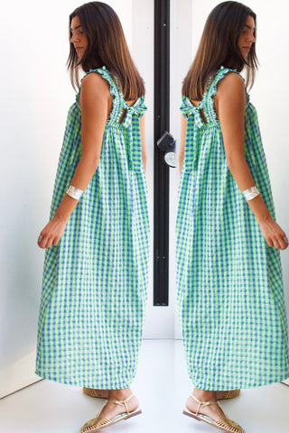 VESTIDO VICHY LAZO ESPALDA