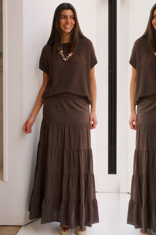 MAXI FALDA CHOCOLATE