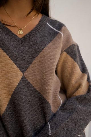 A560 1 CHAQUETA PICO ROMBOS NEUTROS