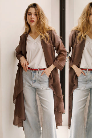 KIMONO ORGANZA CHOCOLATE