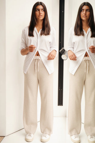 PANTALÓN DE PUNTO BEIGE