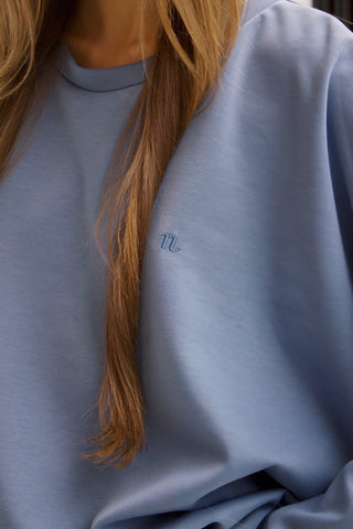SUDADERA COMFY AZUL OVERSIZE