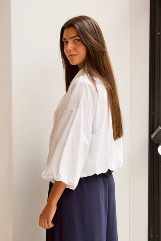 BOMBER BLANCA ALGODÓN