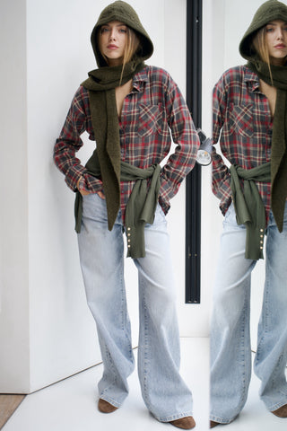 CAMISA OVERSIZED ESTAMPADO DE CUADROS