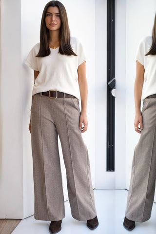 PANTALÓN WIDE LEG ESPIGUILLA