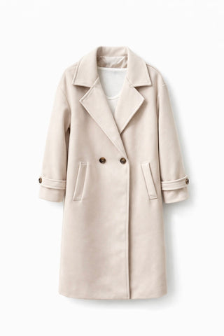 ABRIGO DE PAÑO BEIGE