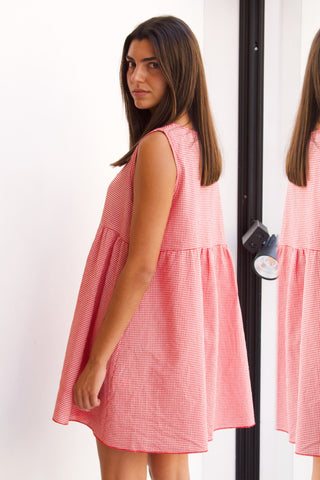 VESTIDO VICHY BABYDOLL