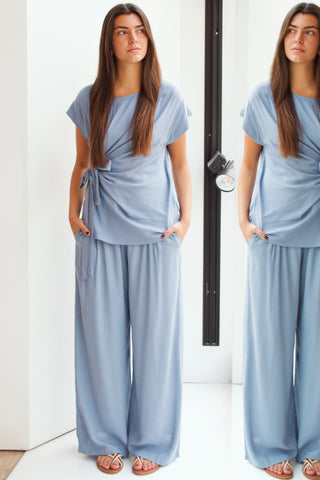 CONJUNTO AZUL DE ALGODÓN