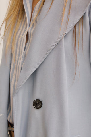 GABARDINA LARGA BABY BLUE