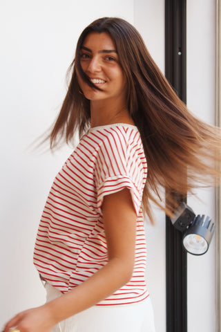CAMISETA NAVY ROJA