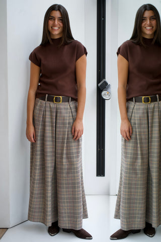 PANTALÓN WIDE LEG ESTAMPADO PATA DE GALLO