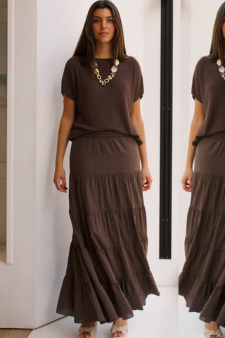 MAXI FALDA CHOCOLATE