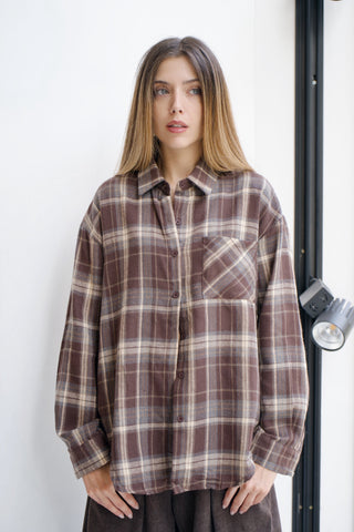 CAMISA OVERSIZED ESTAMPADO DE CUADROS
