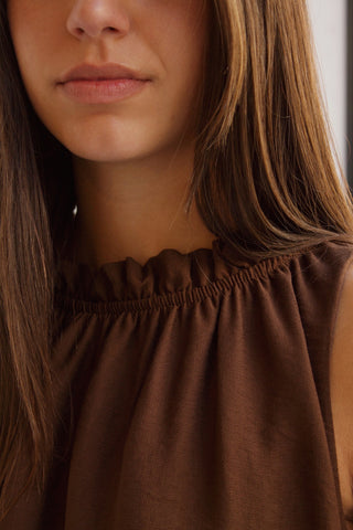 TOP HALTER CHOCOLATE