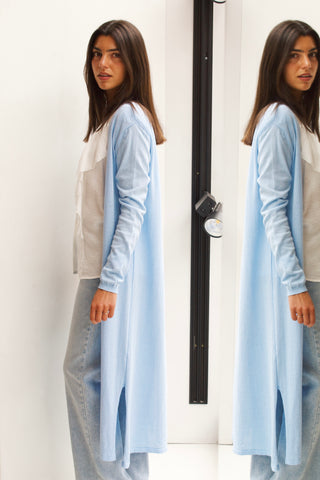 MAXI CHAQUETA BABY BLUE