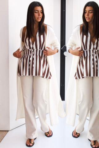 MAXI CHAQUETA ARENA