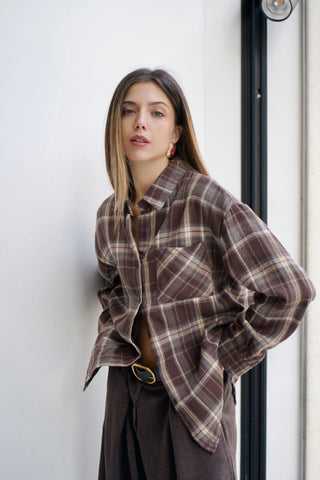 CAMISA OVERSIZED ESTAMPADO DE CUADROS