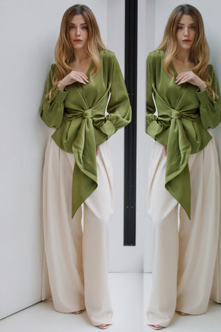 PANTALÓN PALAZZO BEIGE