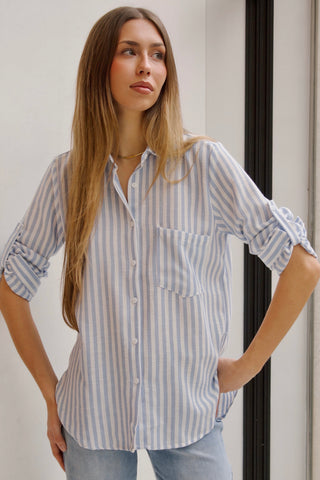 CAMISA DE RAYAS AZUL