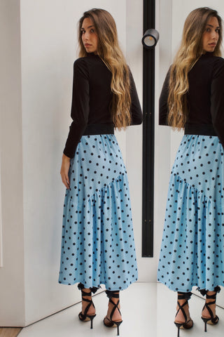 FALDA LUNARES AZUL