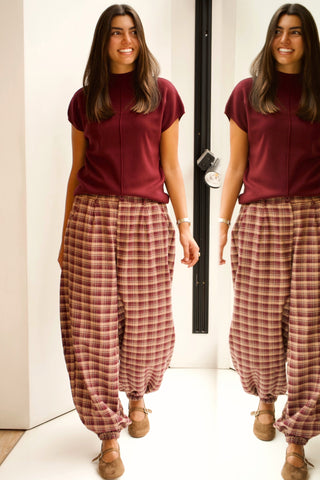 2530 PANTALON BOMBACHO DE CUADROS
