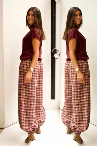 2530 PANTALON BOMBACHO DE CUADROS