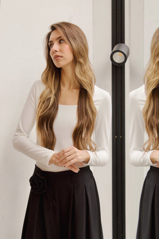 TOP BLANCO MANGA LARGA