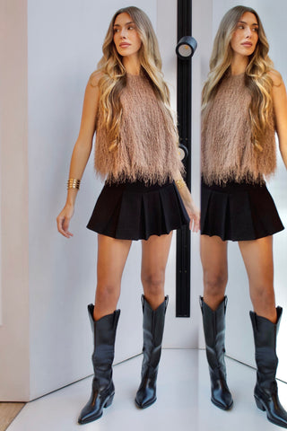 FALDA PANTALÓN NEGRA DE TABLAS