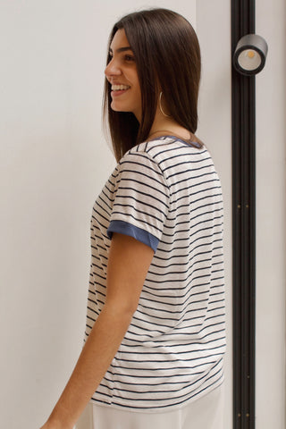 CAMISETA NAVY BORDADA