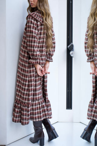 VESTIDO ESTAMPADO CUELLO BABERO