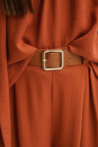 PANTALÓN TEJA CON CINTURÓN