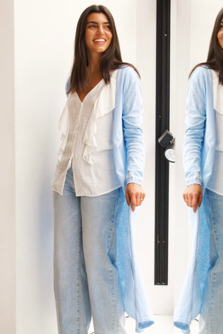 MAXI CHAQUETA BABY BLUE