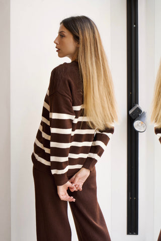 CONJUNTO DE PUNTO CHAQUETA DE RAYAS