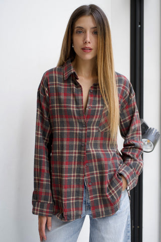 CAMISA OVERSIZED ESTAMPADO DE CUADROS