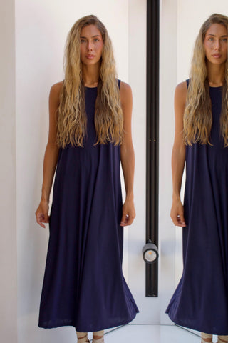VESTIDO FLUIDO BLUE NAVY