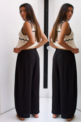 PANTALÓN NEGRO GOMA CINTURA