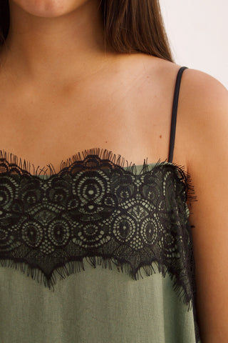 VESTIDO LENCERO VERDE