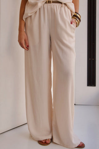 PANTALÓN TENCEL BEIGE