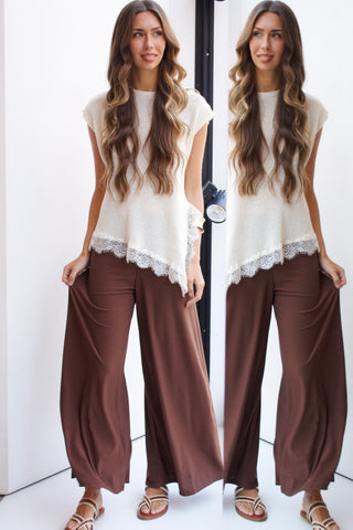 PANTALÓN FLUIDO CHOCOLATE