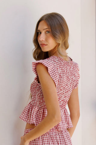 TOP VICHY NIDO DE ABEJA