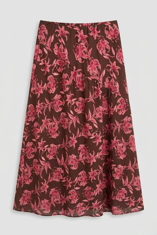 FALDA MIDI ESTAMPADA