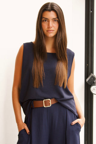 BLUSA AZUL MARINO