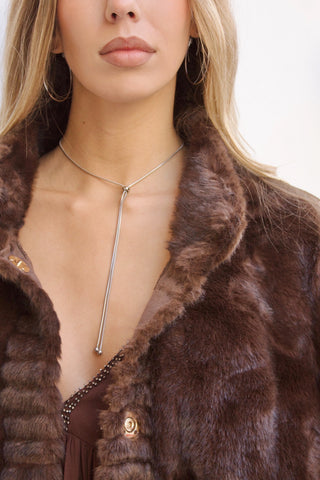 CHAQUETÓN DE PELO COLOR VISÓN