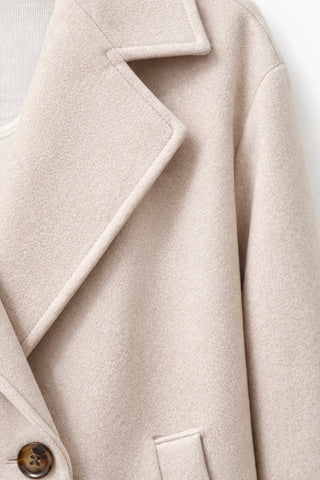 ABRIGO DE PAÑO BEIGE