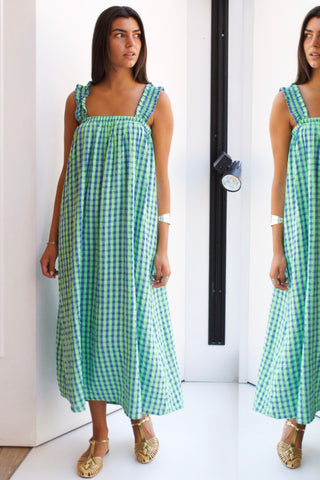 VESTIDO VICHY LAZO ESPALDA