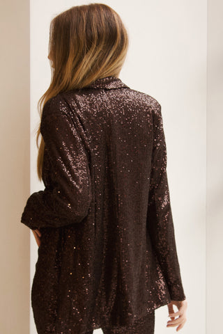 BLAZER PAILLETTES CHOCOLATE